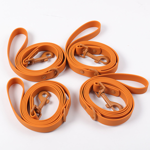 OKEYPETS-Correa de <span class=keywords><strong>collar</strong></span> de perro bonito de color puro con hebilla de anillo en D, conjunto de correa de collares de perro impermeable manos libres personalizado - Product Image 4
