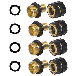 Raccords rapides pour tuyau d'arrosage 3/4 po en laiton, ensemble mâle-femelle pour irrigation, tuyau en vrac - Product Image 1