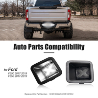 Lampu Plat Nomor LED Model X Transparan untuk Ford F250 F350 Pickup Truck 2017-2019, 2 Buah