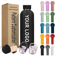 Botella de Agua SilverJet de Doble Pared Aislada, a Prueba de Fugas, Ecológica, con Colores Personalizables, 500 ml 750 ml, Libre de BPA, Acero Inoxidable