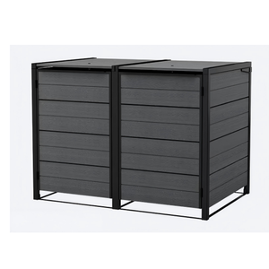 Abri de rangement pour poubelle - Graphite - Product Image 1