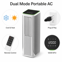 Climatiseur portable 14000 BTU, chauffage et refroidissement, Plug & Play, sans unité extérieure, télécommande pour la maison, l'hôtel, le bureau