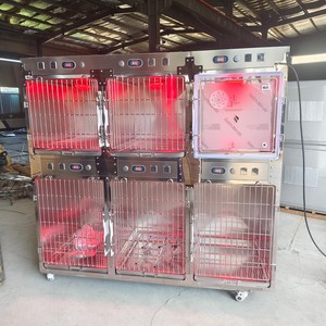 पेशेवर स्टेनलेस स्टील पालतू अस्पताल पिंजरे बॉक्स आधुनिक शैली ठोस डिजाइन कुत्तों 100 किलोग्राम क्षमता के लिए सुरक्षित पशु चिकित्सा उपकरण - Product Image 3