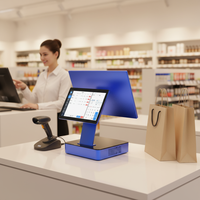Terminal POS Layar Sentuh Ultra Tipis Mesin Kasir Komersial untuk Ritel Restoran Supermarket Grosir Stok Siap Kirim