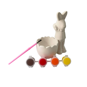 Elsas pâques lapin fleur Pot peinture <span class=keywords><strong>plâtre</strong></span> <span class=keywords><strong>dessin</strong></span> jouets kit de coloriage pour enfants bricolage peinture acrylique couleur - Product Image 6