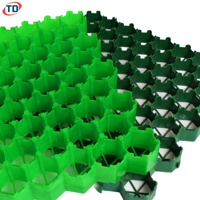 Grilles de pavage en plastique HDPE pour gazon, grille de pavage pour allée, grille de gazon 50*50*4/5/7CM, surface de stationnement