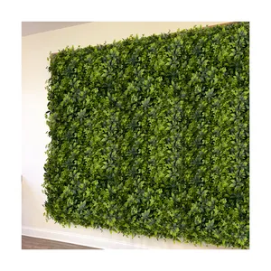 P223 Customized Faked Plastic Privacy Fence Plant Backdrop Artificial Green Grass Wall Panel for Indoor Outdoor Decor