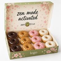 Boîte à biscuits délicats de pâtisserie, impression alimentaire, boîte plate en carton ondulé avec pelliculage mat, boîte carrée pour biscuits avec logo