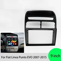 Para Fiat Linea Punto EVO 2007-2015 9 pulgadas LHD Marco de coche Fascia adaptador Canbus Box decodificador Android Radio Dash Panel de montaje Kit