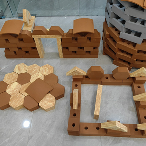 Fournisseur en gros <span class=keywords><strong>de</strong></span> jouets : Blocs <span class=keywords><strong>de</strong></span> construction éducatifs en EVA à grain <span class=keywords><strong>de</strong></span> bois, 235 pièces, <span class=keywords><strong>jeu</strong></span> d'empilage pour enfants - Product Image 1
