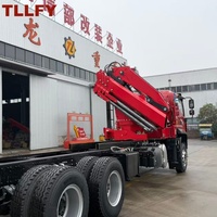 Grue de camion à bras articulé pliable de 12 tonnes à prix d'usine - Télécommande sans fil en option