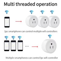 Prise intelligente Wi-Fi avec suivi de la consommation énergétique, commande vocale Alexa Google Home, application Tuya, fonction minuterie - Prise standard américaine