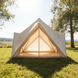 Tente pyramidale familiale avec chambres à coucher occultantes pour <span class=keywords><strong>un</strong></span> sommeil paisible et des siestes diurnes en camping - Product Image 2