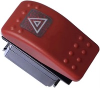 Nuevo Interruptor Basculante de Advertencia de Emergencia para Tablero, Cubierta Roja, Estilo Carling, 5 Pines, 12V 20A 24V 10A ON/OFF, para Coche, Barco, Yujie