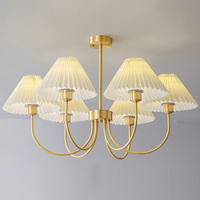 Lustre suspendu en fer rustique américain moderne, Design à 5 lumières, or, luminaire de maison suspendu, lampe de salon