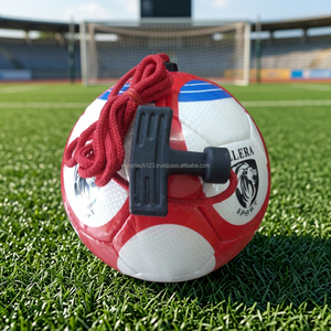 Ballon de football en PU avec cordon et poignée, 32 panneaux, cousu à la main, taille 4 standard, écologique pour enfants - Product Image 2