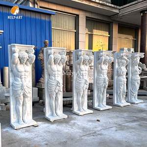 <span class=keywords><strong>Columnas</strong></span> de Pilar romano de granito de diseño moderno europeo para exteriores sólidas para casa, Villa, decoración de Hotel, columna de mármol - Product Image 2