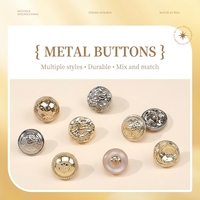 Boutons à pression vintage en alliage de zinc texturé martelé, style luxe, forme champignon, étoile, cœur, diamant, lavables pour manteaux et coupe-vent