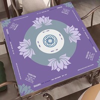 Tapis de jeu de Mahjong 4 joueurs en caoutchouc, brossé à la main, tendance nationale, antidérapant, insonorisant, pour chaise de salle à manger