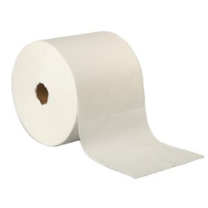 Chiffons d'essuyage non tissés en spunlace super absorbants, blancs, gaufrés, serviettes de nettoyage multi-usages, rouleaux géants - Product Image 1