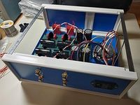 Boîtier de projet de boîtier en métal bleu personnalisé boîte de bricolage boîtier de jonction boîtier préventif boîtiers électroniques
