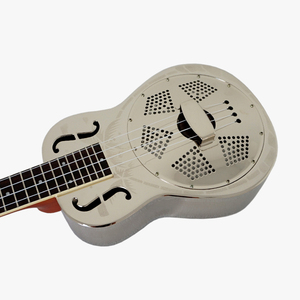 <span class=keywords><strong>Ukelele</strong></span> Resonador con Cuerpo de Latón Cromado Brillante, con Árbol Hawaiano, Acabado Arenado, <span class=keywords><strong>Ukelele</strong></span> de Concierto de 24 Pulgadas, Marca <span class=keywords><strong>Aiersi</strong></span> - Product Image 3
