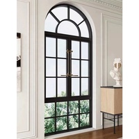 Ventanas y Puertas Abatibles de Aluminio con Aislamiento Térmico, Diseño Arqueado, Personalizadas, de Lujo Contemporáneo, para Cocina, Venta al Por Mayor de Fábrica