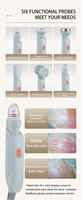 Nueva Máquina Facial de Hidrodermoabrasión con H2O2 6 en 1, Oxígeno Visual, Rejuvenecimiento del Cuero Cabelludo, Limpieza Facial, Eliminación de Puntos Negros