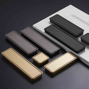Invisible Flap Cover Concealed Handle Simple Tatami Built-in Zinc Alloy Cabinet Door for Wardrobe Use <b>Sliding</b> <b>Drawer</b> Buckle - Product Image 1