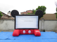 Écran de projection gonflable Mickey pour fête à thème et amusement