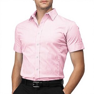 Men's 100% Pure Cotton Spring Vintage Twill Casual Business <b>Half</b>-Sleeved for <b>Shirt</b> Slim Fit Middle-Aged Thin Top Short Length - Product Image 2
