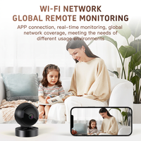 Mini Cámara de 2MP con Visión Nocturna, Detección de Movimiento, Gran Angular, 1080P HD, CCTV de Seguridad para Interiores, Exteriores, Hogar y Oficina
