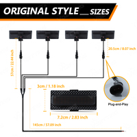 Accessoire de voiture directement de l'usine, éclairage de calandre LED pour Jeep Wrangler JL 2024 2025, lentille noire fumée, lumière blanche jaune