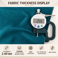 Tissu polaire brossé double face 320 GSM en polyester 100 %, épais, pour vêtements d'hiver pour filles - Vente en gros
