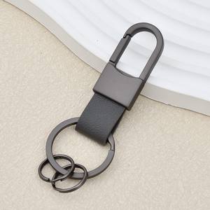 Laser Engraved Keychain, Matte Finish Metal &amp; Faux Leather Keyring , <strong>Funky</strong> Style <strong>Gift</strong> for Men - Product Image 5