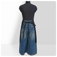 Tablier de service réutilisable en tissu de coton Niuweili, version coréenne, avec impression de logo personnalisé pour serveurs de salons de thé et cafés