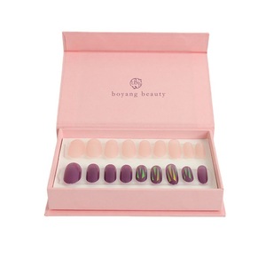 Emballage cadeau en papier d'expédition rose personnalisé recyclé boîte à ongles rose <span class=keywords><strong>Victoria</strong></span> <span class=keywords><strong>Secret</strong></span> avec aimant boîte d'emballage de faux ongles - Product Image 5