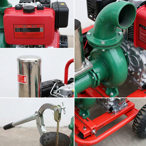 Pompa d'Acqua Diesel Raffreddata ad Aria da 6 Pollici ad Alto Flusso con Carrello per Irrigazione Agricola e Drenaggio Alluvioni - Product Image 3