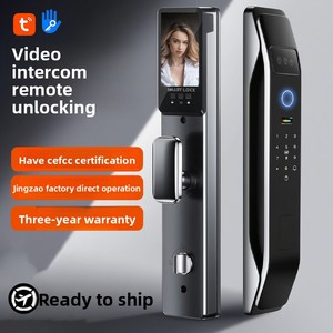 Cerradura Inteligente para Puerta con Videoportero 3D, Reconocimiento Facial, Huella Dactilar Automática, Contraseña, Desbloqueo Remoto, para Puertas de Madera y Metal - Product Image 2