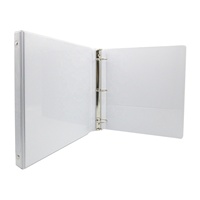 Blanc PVC 1 pouce papier liant lettre taille 3 reliure à anneaux porte-fichier papier bureau bureau personnel organisateur de fichiers produit