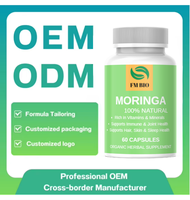 Suplemen Bubuk Daun Moringa Alami OEM/ODM, Kapsul Herbal Penambah Energi