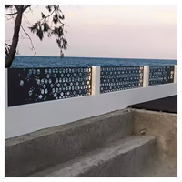 Panneau décoratif mural extérieur en aluminium sculpté, panneau en aluminium perforé découpé au laser CNC pour clôtures, treillis et portails