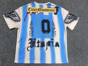 Toptan özel mavi beyaz çizgili Jersey kaktüs Jack Mesh Tee desen kartal baskı T Shirt yüksek kalite spor Jersey erkekler için - Product Image 1