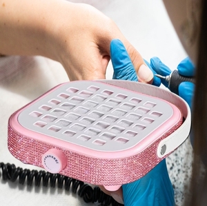 Aspirateur à poussière pour ongles rechargeable 6000 tr/min, rose diamant, haute aspiration, filtre pour salon de manucure - Product Image 1