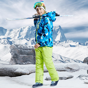 Combinaison de ski pour enfants avec capuche chaude pour garçons et filles - Product Image 1
