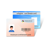 Cartes d'identité personnalisées CR80 pour étudiants, cartes d'identité en plastique pour employés, cartes PVC avec code-barres