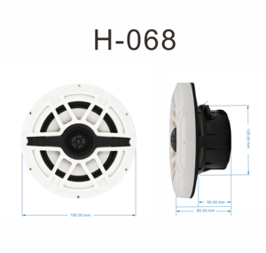 8-Inch Waterproof IP66 Stainless Steel ABS <b>Stereo</b> Tractor Sound <b>System</b> Speaker Marine Display for Golf Cart Piston Part - Product Image 4