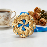 Médailles de fleurs électroplaquées or, argent, bronze – Conception gratuite et logo et motif personnalisés – Médailles sportives universelles en métal