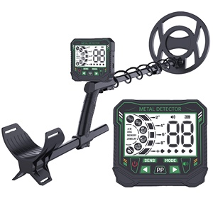 Detector de Metales Portátil con Bobina de Búsqueda de 30 cm, Multifrecuencia, Plástico ABS Negro, para la Búsqueda de Tesoros para Adultos - Product Image 1