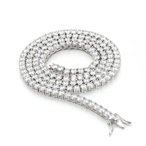 Dây chuyền tennis <span class=keywords><strong>zircon</strong></span> AAA 5mm, trang sức hip hop mạ vàng, chất liệu đồng thau, dành cho nam, đá <span class=keywords><strong>CZ</strong></span> lấp lánh - Product Image 1